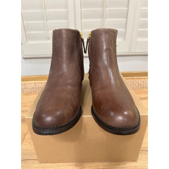 Franco Sarto Women's Hansa Boots Brown Leather Size 8 NWOB Buckle Strap - Picture 5 of 11